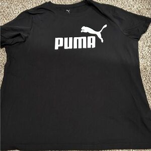 PUMA Women’s Black Tee with White Logo